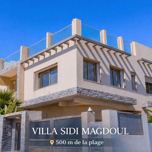 Villa moderne à 5 min de la plage avec jardin et 3 salons